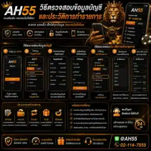 AH55 วิธีตรวจสอบข้อมูลบัญชีและประวัติการทำรายการ
